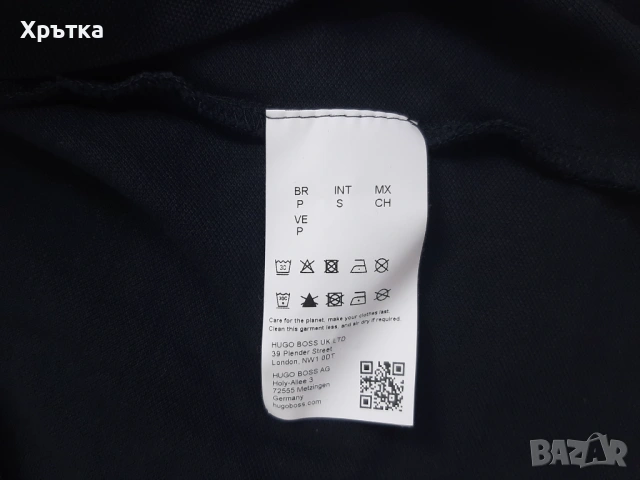 Hugo Boss Pio 1 - Оригинална мъжка тениска с яка размер S, снимка 9 - Тениски - 53306324