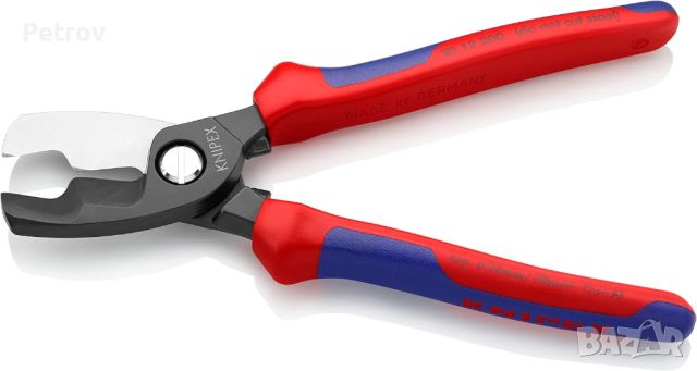  KNIPEX 95 12 200 - Кабелни Ножици с двойно острие , 20mm/70mm² , НОВИ , внос DEUTSCHLAND !!!!!, снимка 6 - Клещи - 25710482