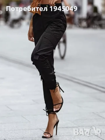 Дамски ежедневни карго панталони - С размер