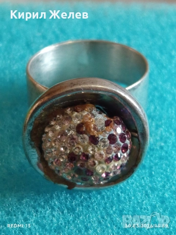 Модерен сребърен пръстен с розов ТУРМАЛИН и РУБИЛИТ стил и елегантност 27534, снимка 5 - Пръстени - 54026181