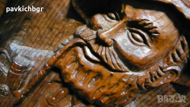 Дърворезба пано, снимка 6 - Антикварни и старинни предмети - 50659009