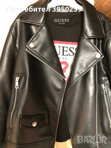 Кожено яке на Зара ново ,пола ,къси панталони ,два топа и тениска на Guess , снимка 8 - Детски комплекти - 45003167