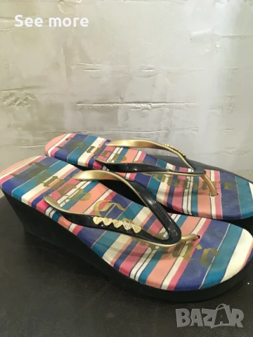 Juicy Couture Black Label чехли на платформа 39, снимка 3 - Чехли - 50839360