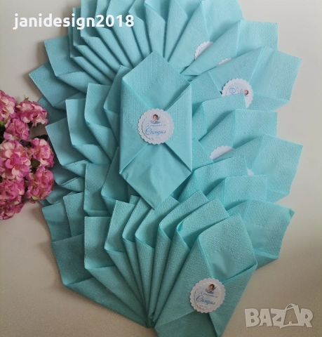 Персонална закачалка с надпис по поръчка и салфетки за кръщене , снимка 4 - Други - 51707114