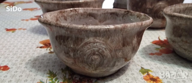 Керамичен комплект Кана с 6 чаши за вино,саке и др. питиета , снимка 8 - Чаши - 50872105