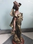 52см-4кг Moreau ЦАМ статуетка/стара френска скулптура/фигура на жена с цветя и шал, снимка 2