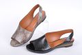 СЕЗОН'24! Ефектни ниски дамски сандали от естествена кожа - 35/42, снимка 1 - Сандали - 45191918