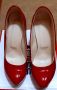 Червени лачени обувки, снимка 1 - Дамски обувки на ток - 45447928