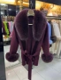Палто от кашмир с естествен косъм, снимка 17