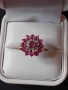 Винтидж златен пръстен с диаманти и рубини ръчна изработка , снимка 9