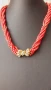 Златна стара огърлица-колие с натурални корали и златна закопчалка и златни топчета-90 бр.Злато 18к , снимка 17