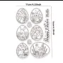 Великденски яйца яйце Великден заек силиконов гумен печат декор украса бисквитки фондан Scrapbooking, снимка 2
