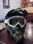 Каска с очила за мотокрос, ендуро, носена е 2/3 пъти!, снимка 1