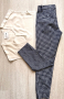 Елегантен панталон в ситно каре Zara & страхотен копринен топ Dante 6 , снимка 2