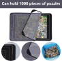 Сгъваема подложка за пъзели до 1000 части с 8 тави за сортиране 1 прозрачен капак, черна, снимка 3