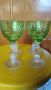 Ретро Винтидж стар цветен кристал кристални чаши за вино , снимка 6