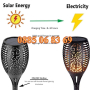 4 броя Градинска соларна лампа факел, соларна лампа факел 58 см, снимка 3
