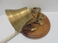№ 8555 Стара бронзова камбана за стена / врата с морски орнамент – котва  , снимка 6
