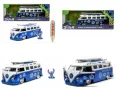 Метален Бус Disney Lilo & Stitch Volkswagen T1 Bus Van & Stitch с фигурка Jada Toys 1/24 - 253075000, снимка 1