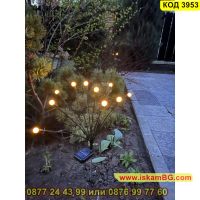 Водоустойчиви декоративни лампички за градина Светулки със соларен панел - КОД 3953, снимка 8 - Лед осветление - 45465238