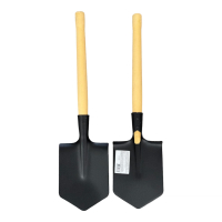 Лопата тип сапьорна с дървена дръжка - цената е за комплект от 2 бр, снимка 2 - Други инструменти - 44975808
