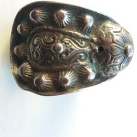 сребърна възрожденска гривна рогатка с позлата , снимка 12 - Антикварни и старинни предмети - 45221898