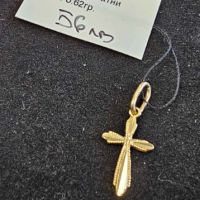 Златен кръст 0,60 гр., снимка 1 - Колиета, медальони, синджири - 45821497