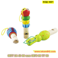 Детска дървена свирка в 3 различни модела - КОД 3601, снимка 3 - Музикални играчки - 45055093