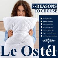 Le-Ostél 2 броя протектори за възглавници, хипоалергенни ватирани меки дишащи с цип, 50 x 75 CM, снимка 5 - Възглавници - 45782999