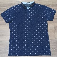 Мъжка блуза код 105 - тъмно синя, снимка 1 - Тениски - 45326634