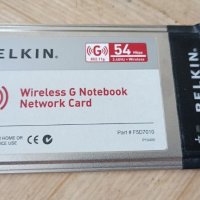 Мрежова карта безжична PCMCIA карта Belkin F5D7010, снимка 1 - Мрежови адаптери - 46185360