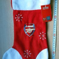 Коледен чорап на футболен клуб Arsenal. Офциален продукт, снимка 1 - Фен артикули - 45745823
