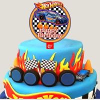 Hot Wheels Хот Уилс Happy Birthday пластмасов топер украса табела за торта рожден ден, снимка 1 - Други - 45194705