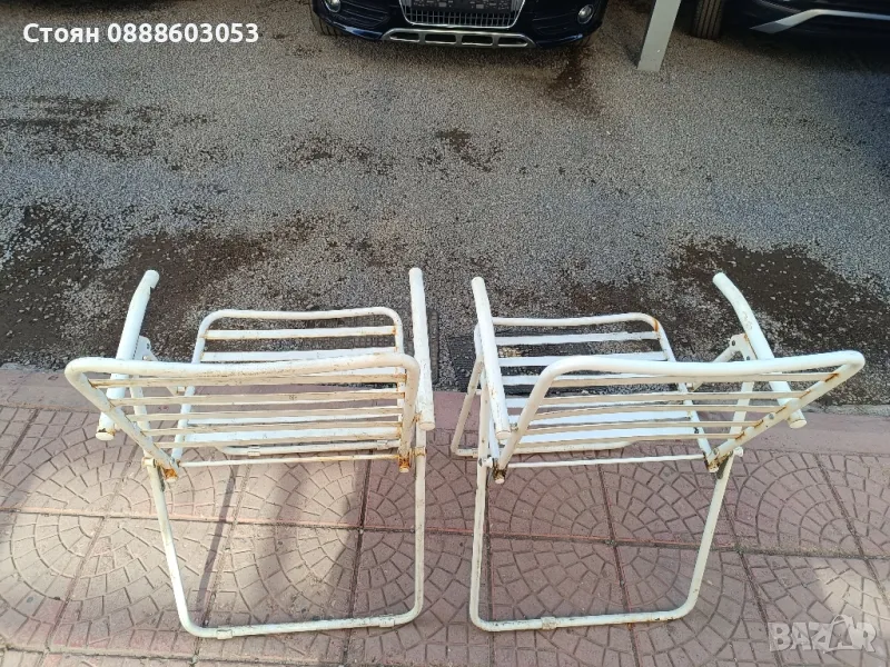 Сгъваеми метални градински столове внос от Италия , снимка 1