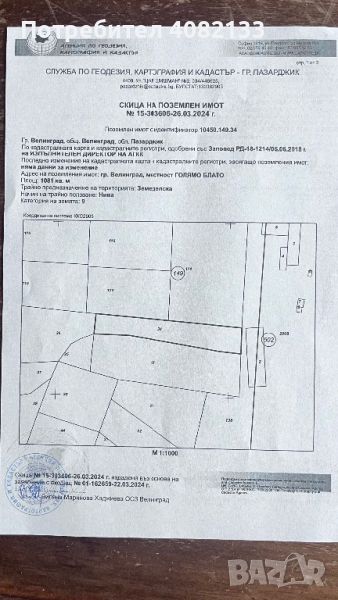 Продавам парцел в град Велинград, снимка 1