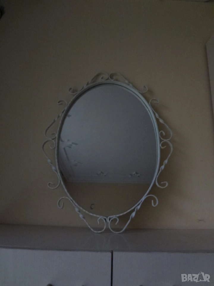 Винтидж огледало с метална рамка, снимка 1