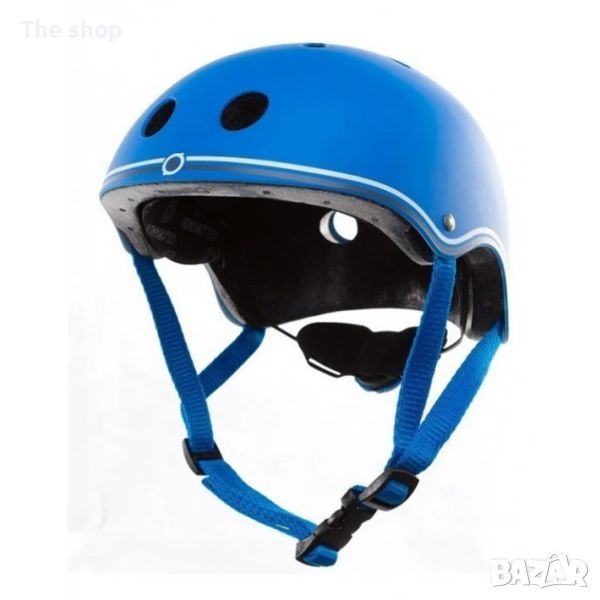 Цветна каска за колело и тротинетка, 51-54 см - Синя (004), снимка 1