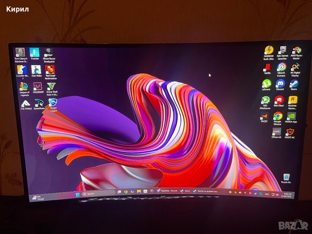 Гейминг монитор 165хз 27инча 2К, снимка 1