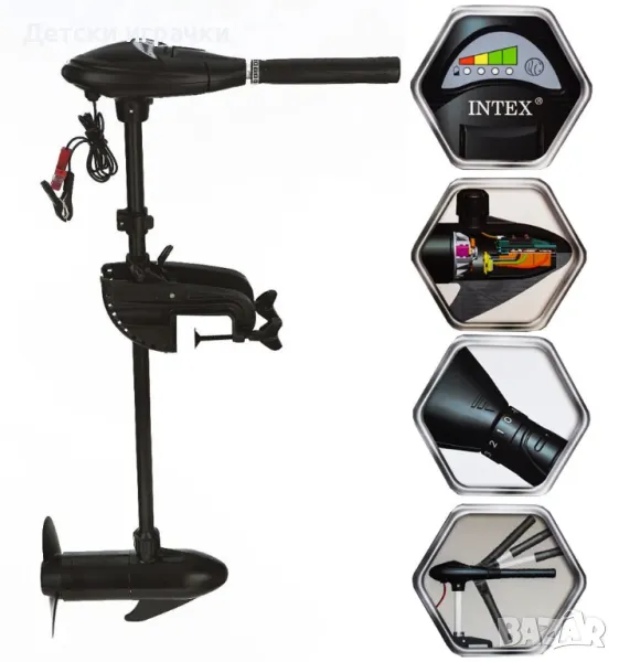 Електрически двигател Intex, 420 W 12V 91,4 см, за надуваеми лодки, снимка 1