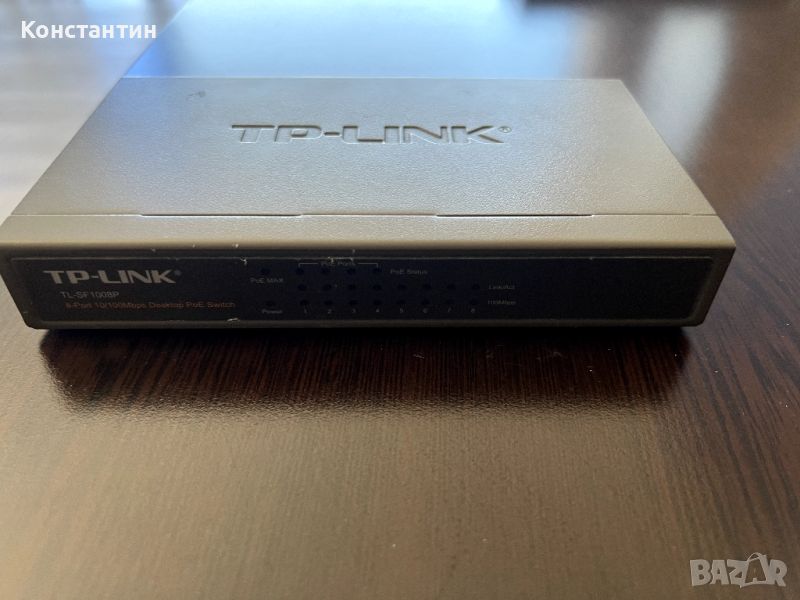 Суич TP-Link TL-SF1008P, 10/100Mbs 8Port, PoE, снимка 1