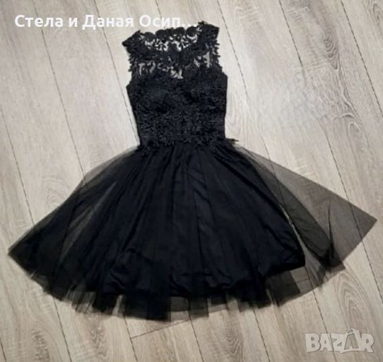 Черна тюлена рокля, снимка 1