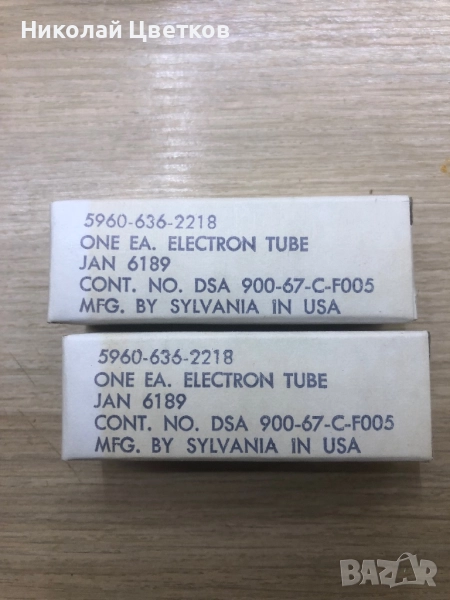 ECC 82 Sylavania JAN 6189- нов чифт лампи 1967г, снимка 1