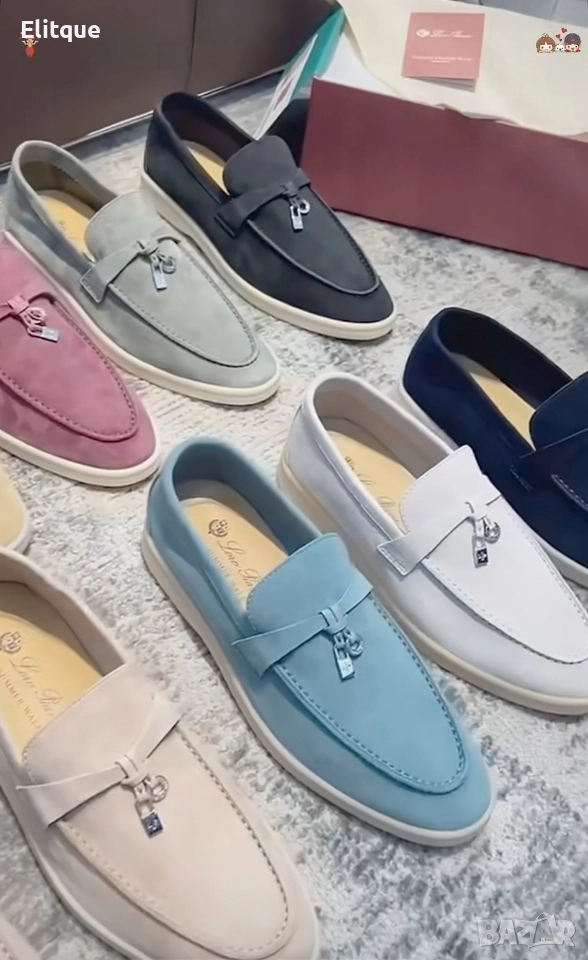 унисекс мокасини от естествен велур loro piana , снимка 1