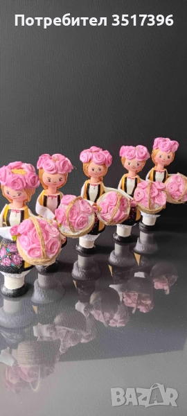 Дървена кукла с национална носия - Розоберачка, снимка 1