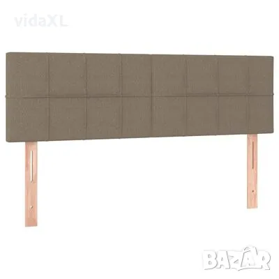 vidaXL Горни табли за легло, 2 бр, таупе, 72x5x78/88 см, плат（SKU:346050）, снимка 1