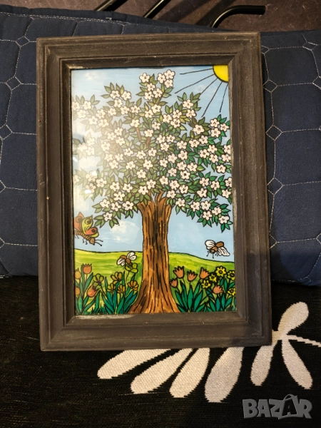 Прекрасна картина върху стъкло , снимка 1