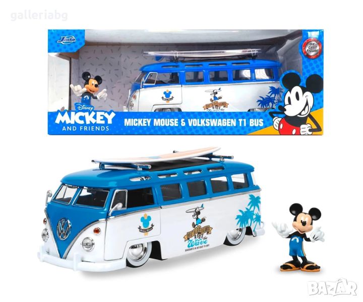 Jada - Кола миниван на Mickey с фигура, 1:24, снимка 1