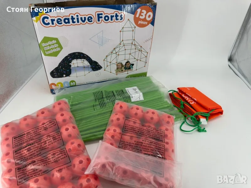 Tiny Land Fort Building Kit Creative Fort Indoor Outdoor , снимка 1