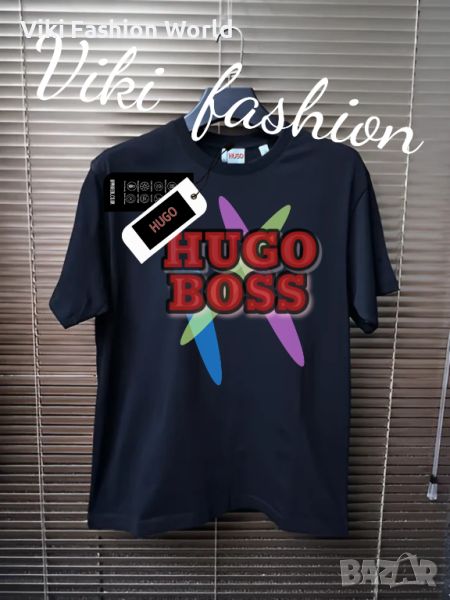 Hugo boss черни мъжки тениски , маркови тениски , boss тениска къс ръкав, снимка 1