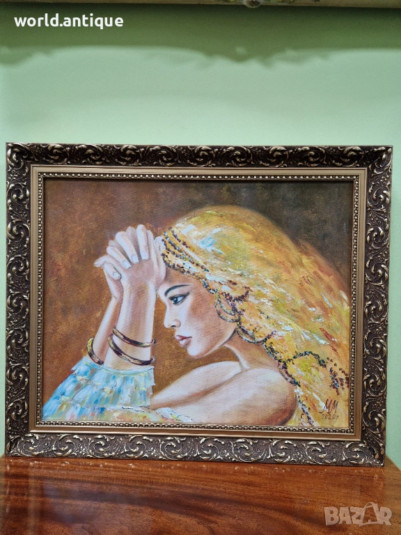 Прекрасна авторска българска картина масло върху платно , снимка 1